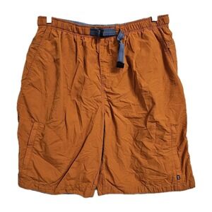 REI Mens Orange Cargo Swim Trunks Lined Belted  Nylon Polyester Size XL 6 Pocket